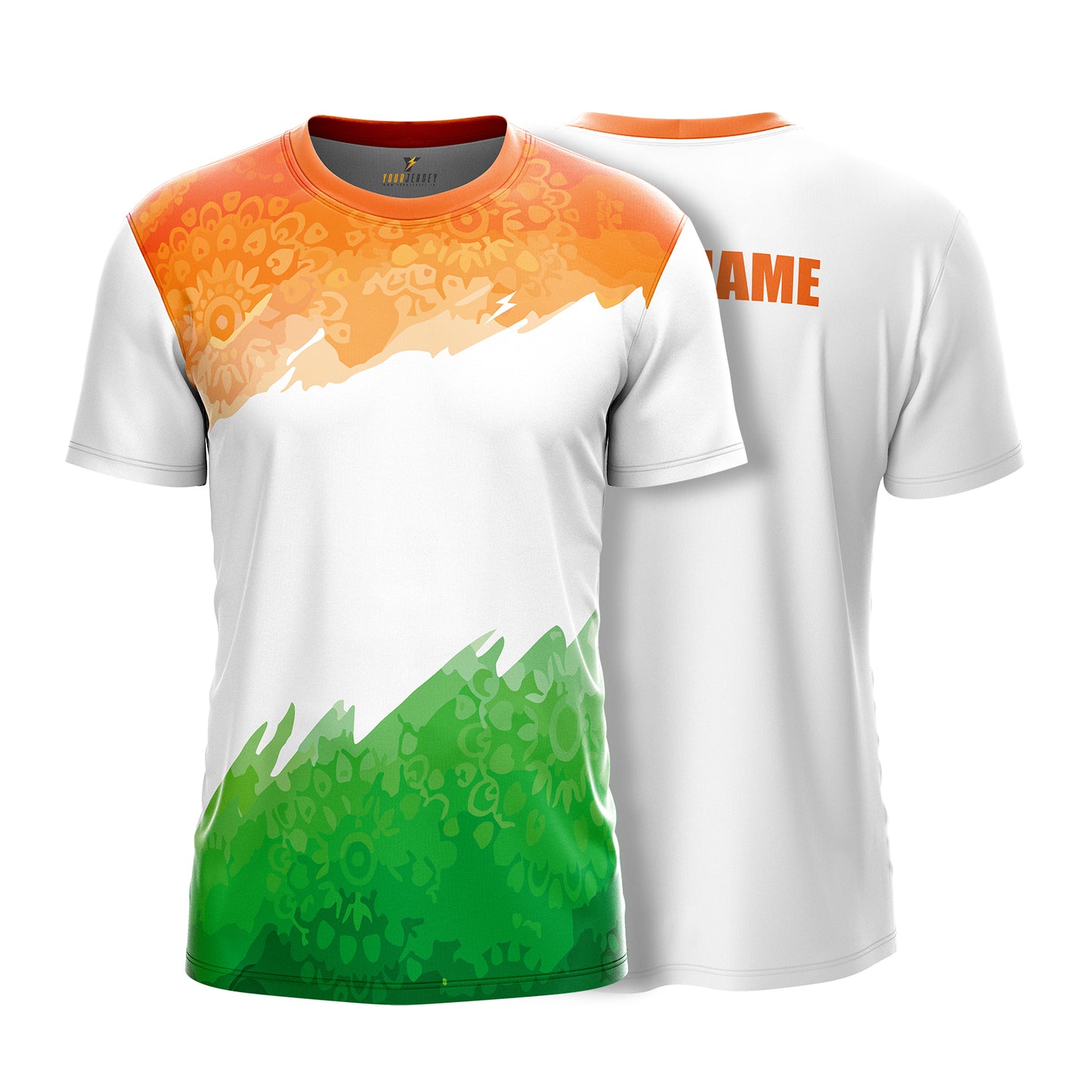 Custom Name Printed Multi Sports Jersey for School & Sports Events - Mandala Accent F6