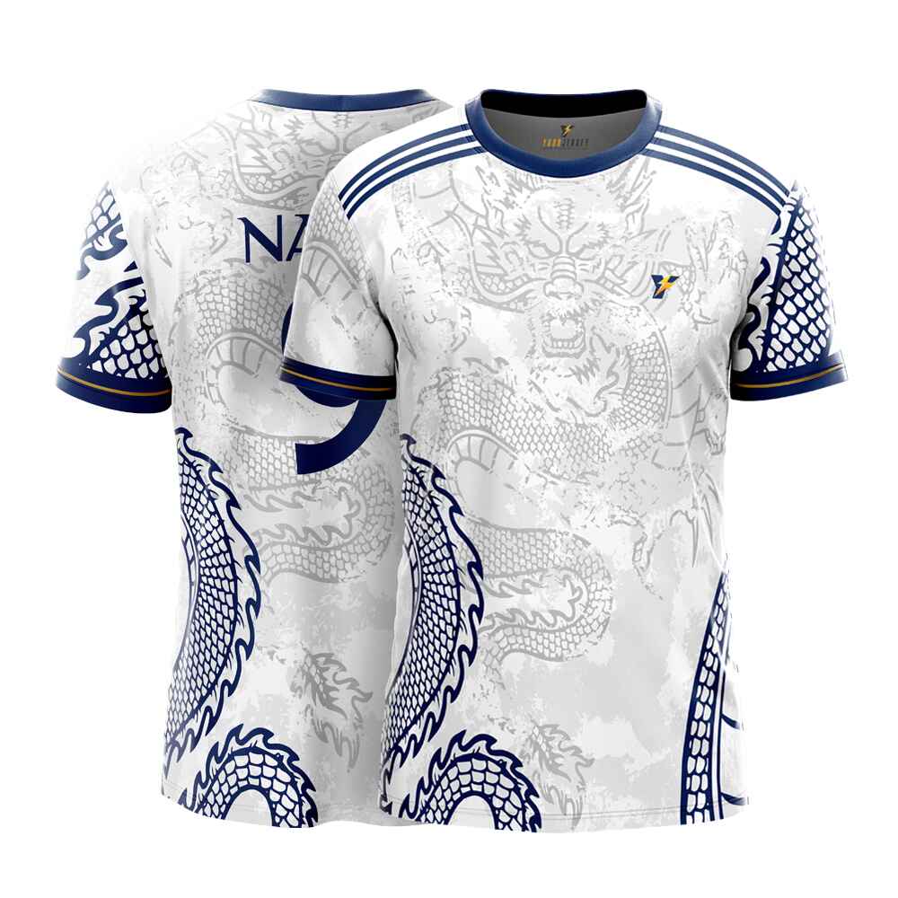 Real Madrid White Dragon Football Jersey (Special Edition)
