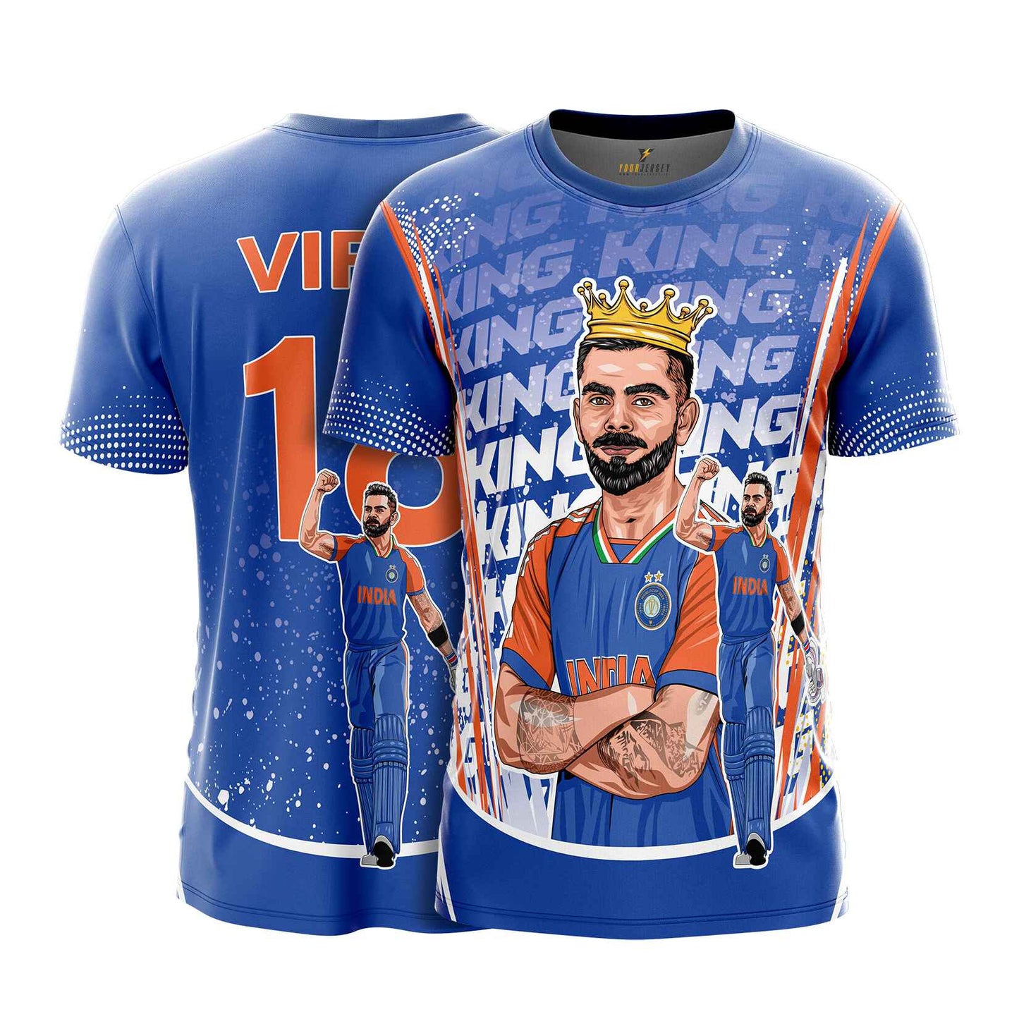 King Kohli GOAT Edition Jersey -Blue yourjerseyj
