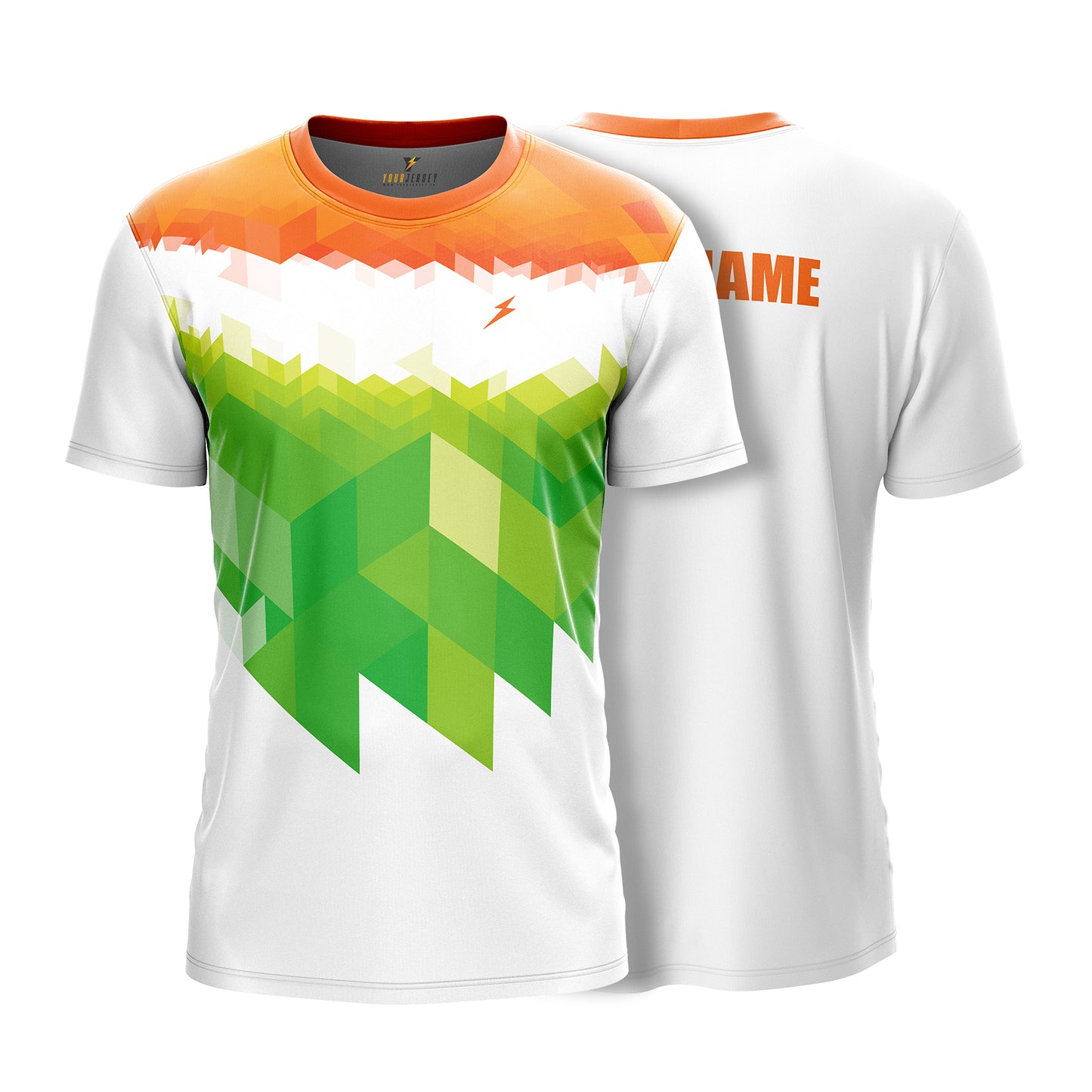 Custom Name Printed Multi Sports Jersey for School & Sports Events - Geometric F4