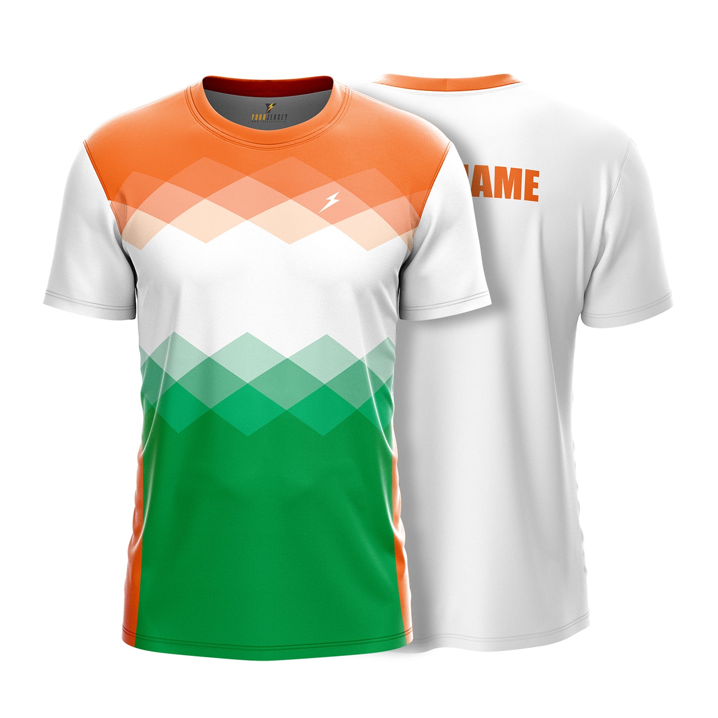 Custom Name Printed Multi Sports Jersey for School & Sports Events - Gradient Blocks f5