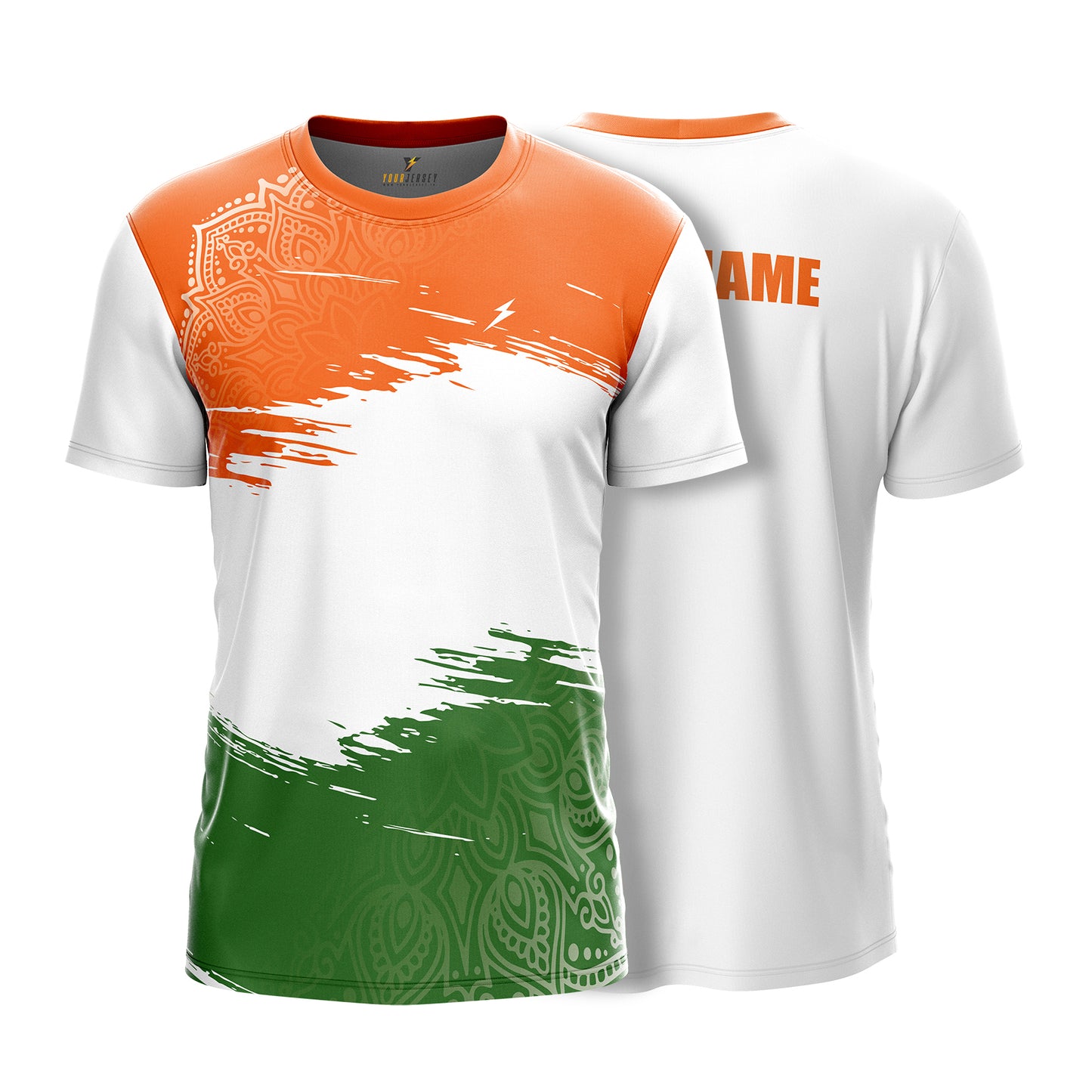 Custom Name Printed Multi Sports Jersey for School & Sports Events - Brush Stroke F3