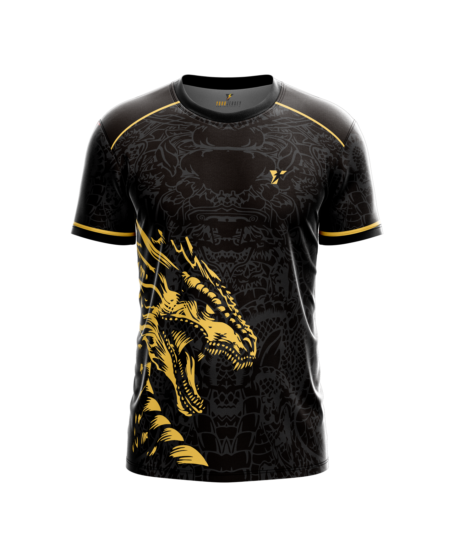 Real Dragon Fury Football Jersey | Custom Name & Number | 3 Colors: Red | Black | Green | Sizes 2Y to 4XL