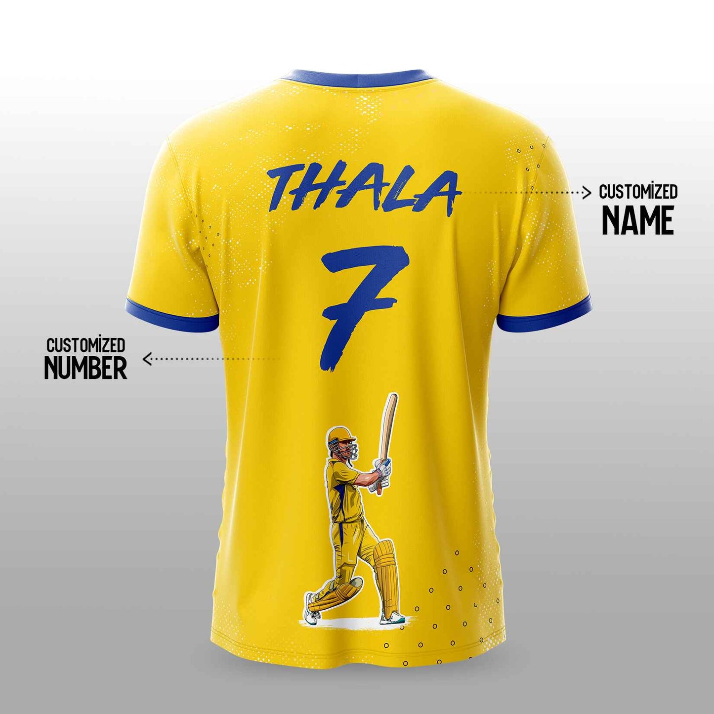 MSD Dhoni Fan Jersey - THALA Fan Edition