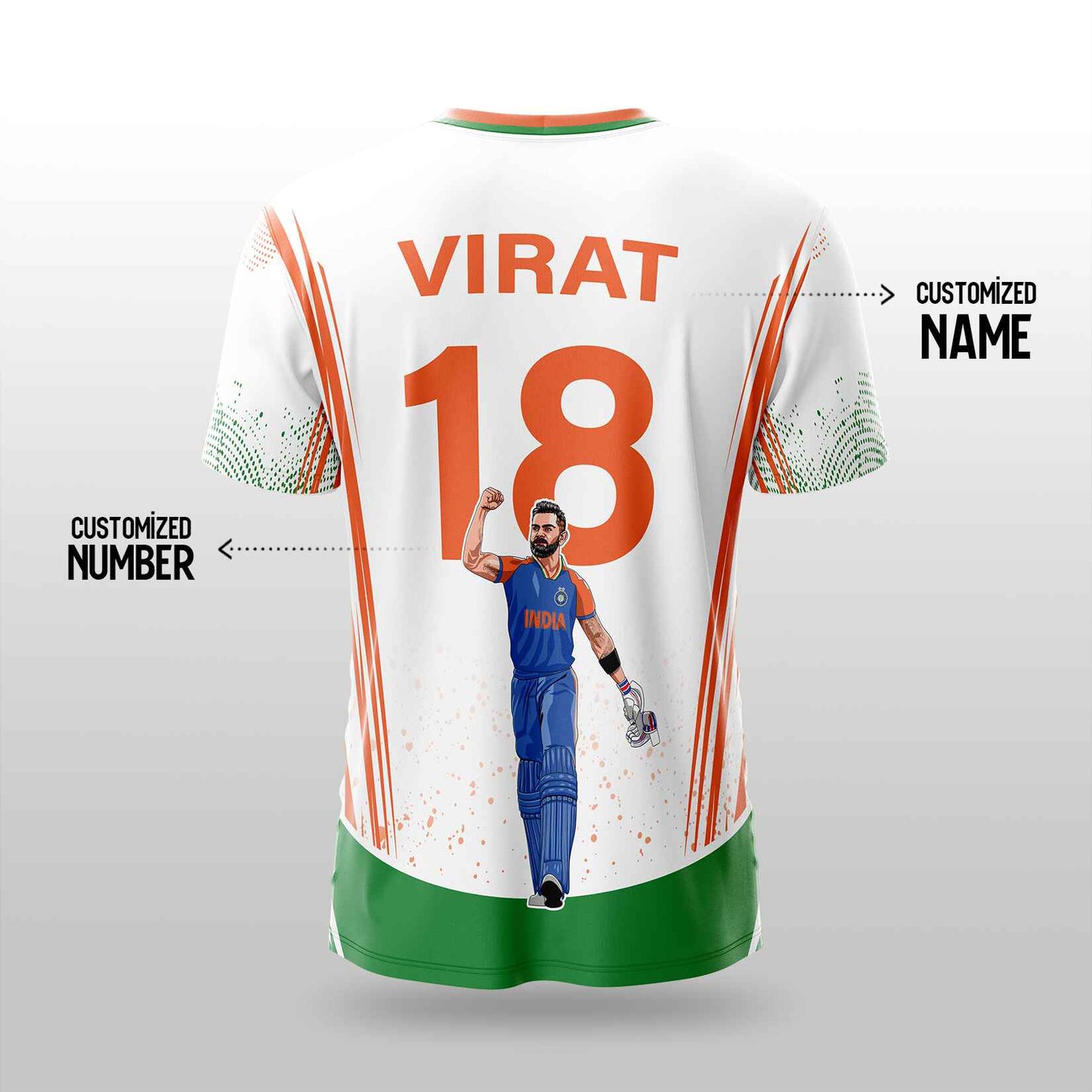 King Kohli GOAT Edition Jersey-White yourjerseyj