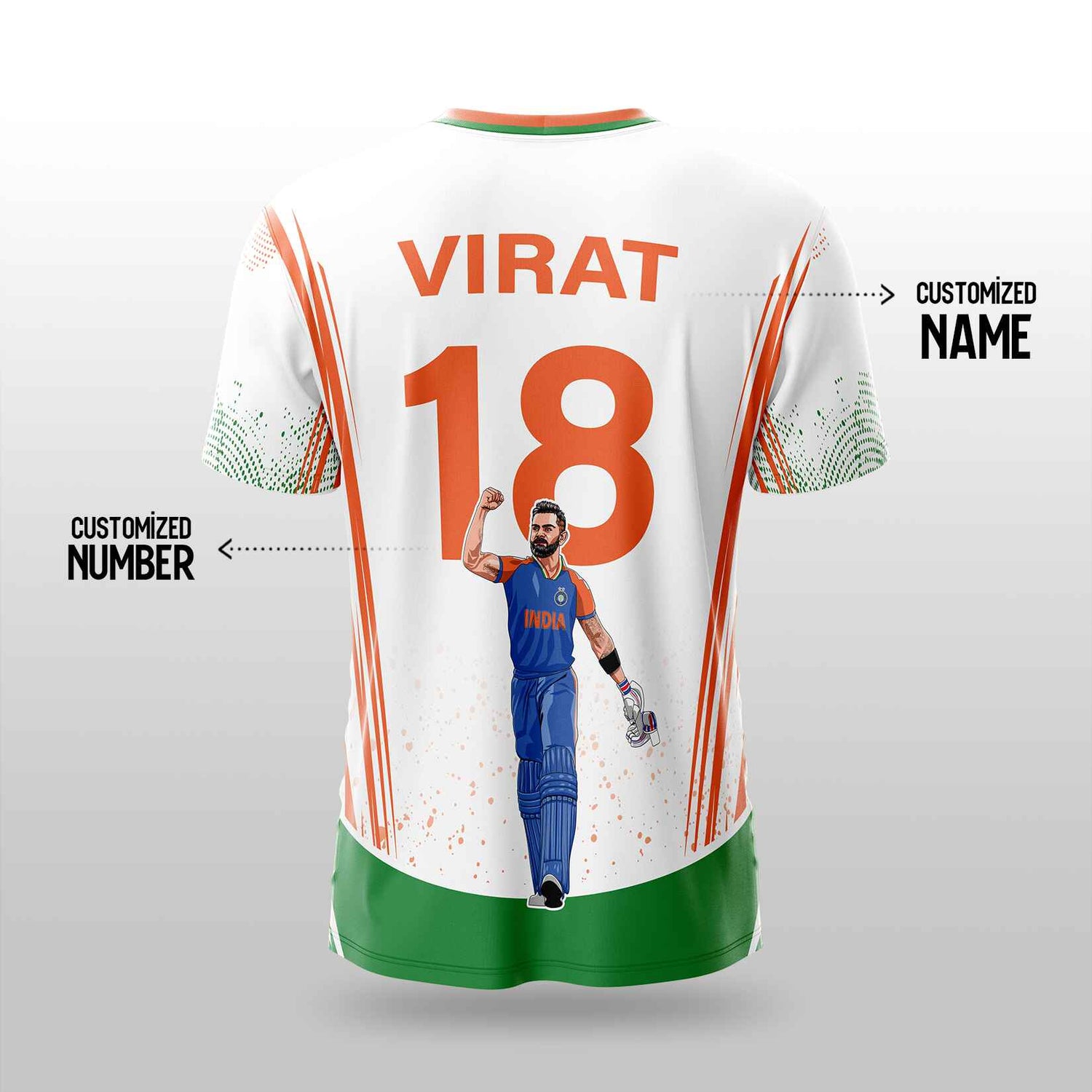 King Kohli GOAT Edition Jersey-White yourjerseyj