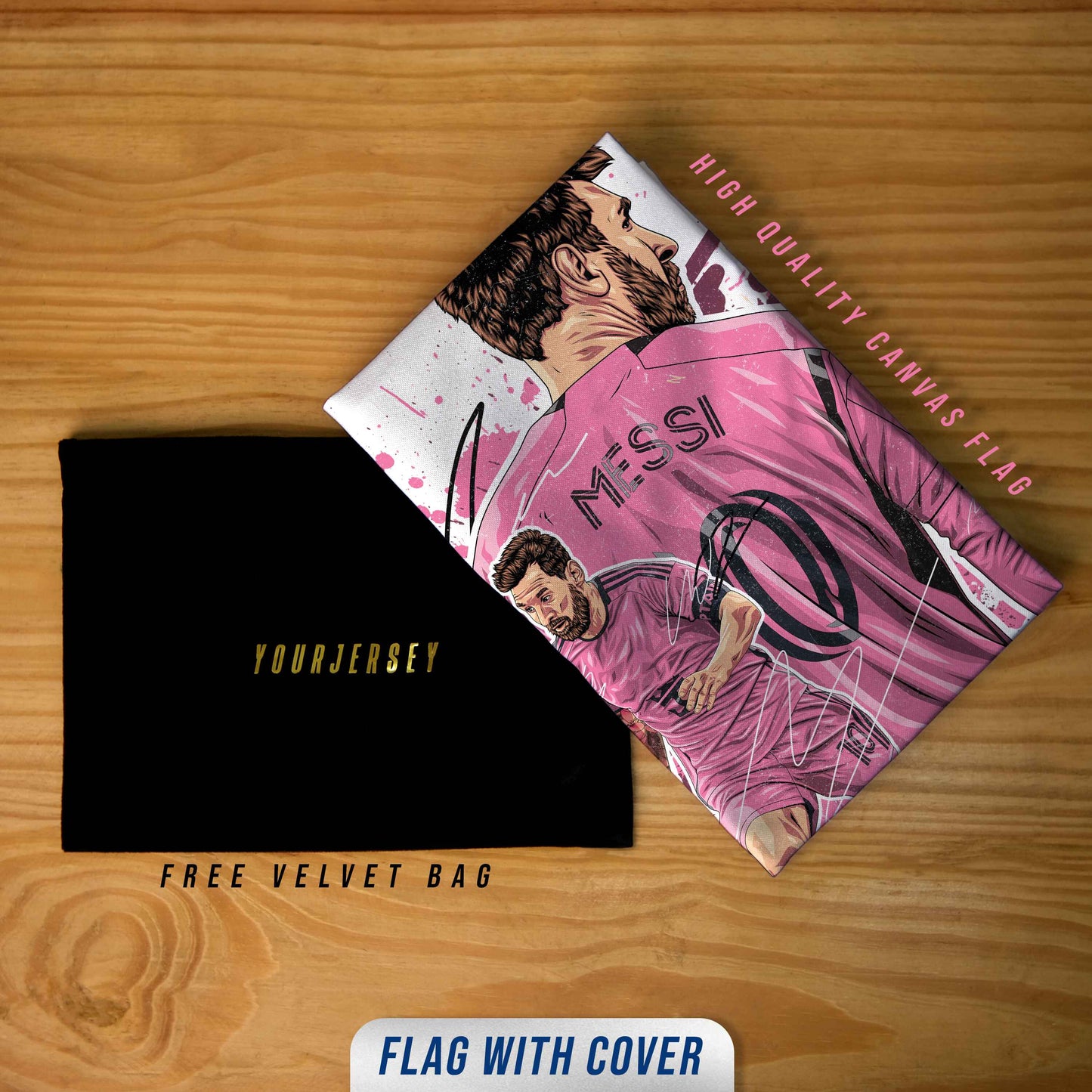 Leo Messi Inter Miamii Canvas Flag