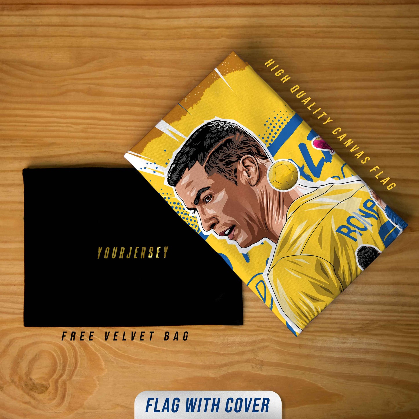 Ronaldo Overhead Kick Canvas Flag