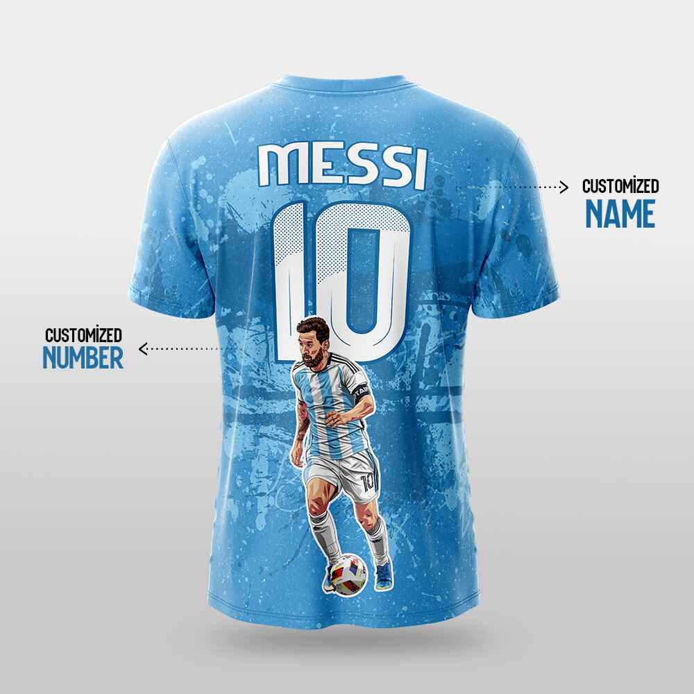 Messi GOAT Football Fan Jersey (YJ Special Fan Edition) – Blue