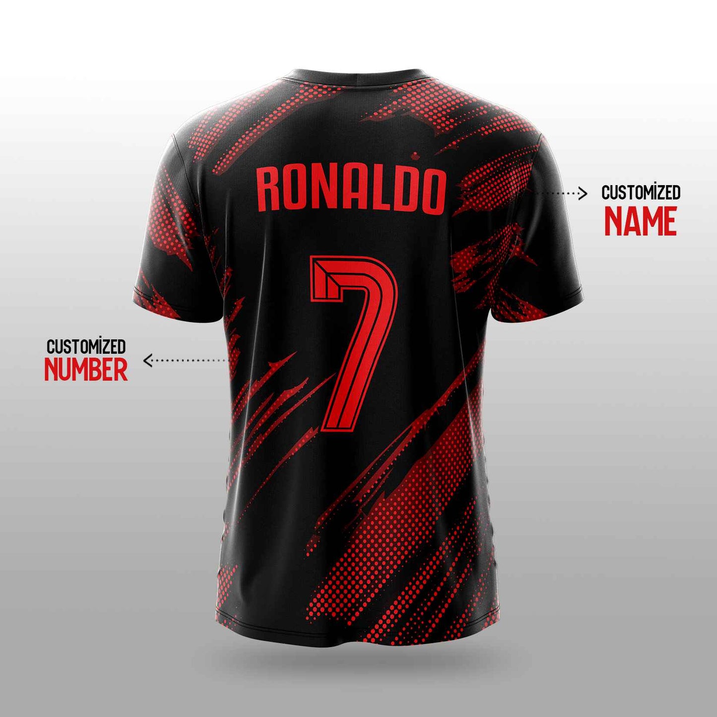 Hidden Lion Custom Sports Jersey  – Black & Red Graphic Design your jersey
