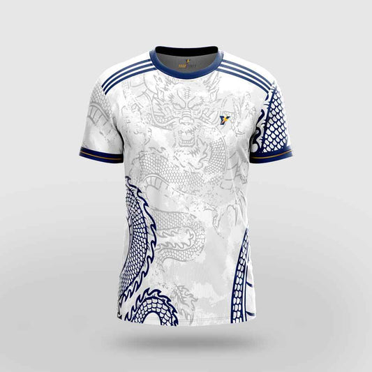 Real Madrid White Dragon Football Jersey (Special Edition) yourjerseyj