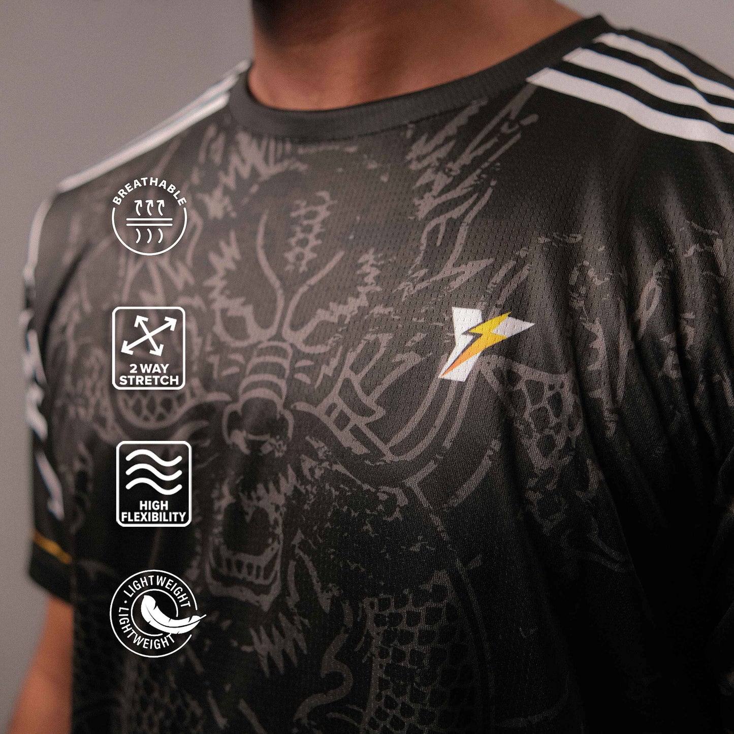 Real Madrid Black Dragon Football Jersey (Special Edition)