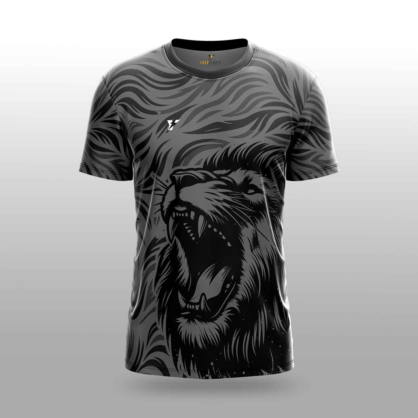 Roar Lion Sports Jersey – Bold Animal Print Design – 2 Years to Adult XXXXL your jersey