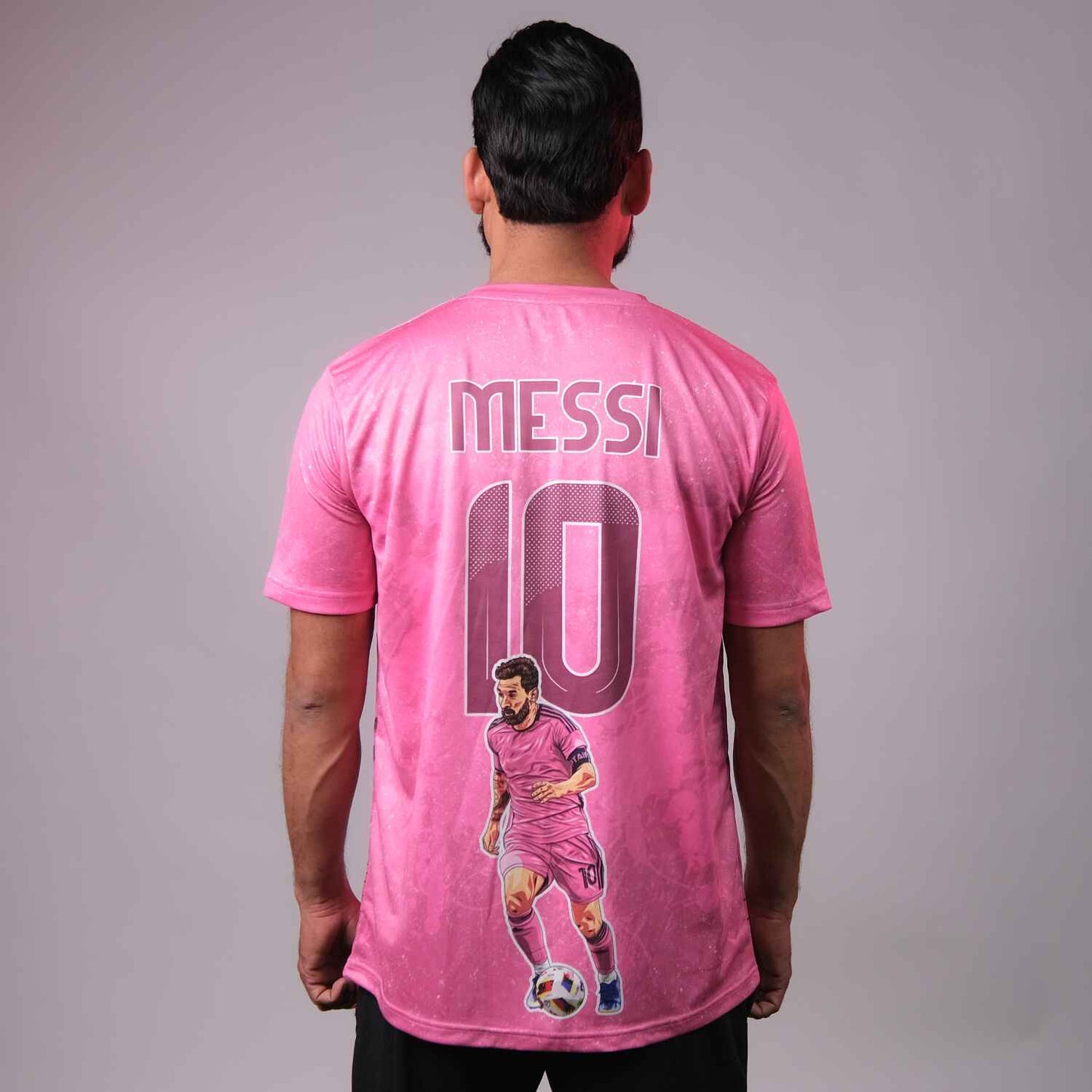 Messi GOAT Football Fan Jersey (YJ Special Fan Edition) – Pink