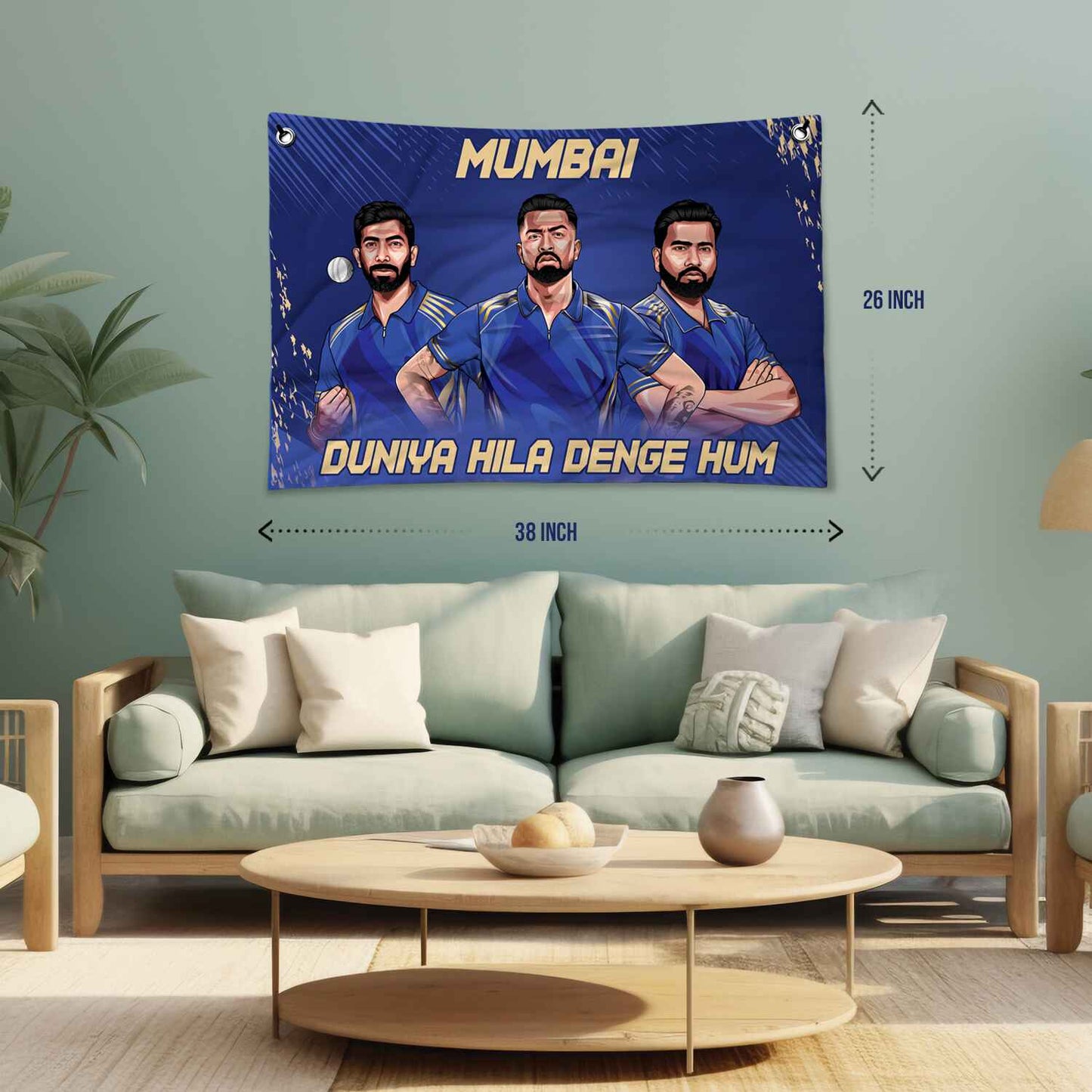 Mumbai Champions Canvas Flag