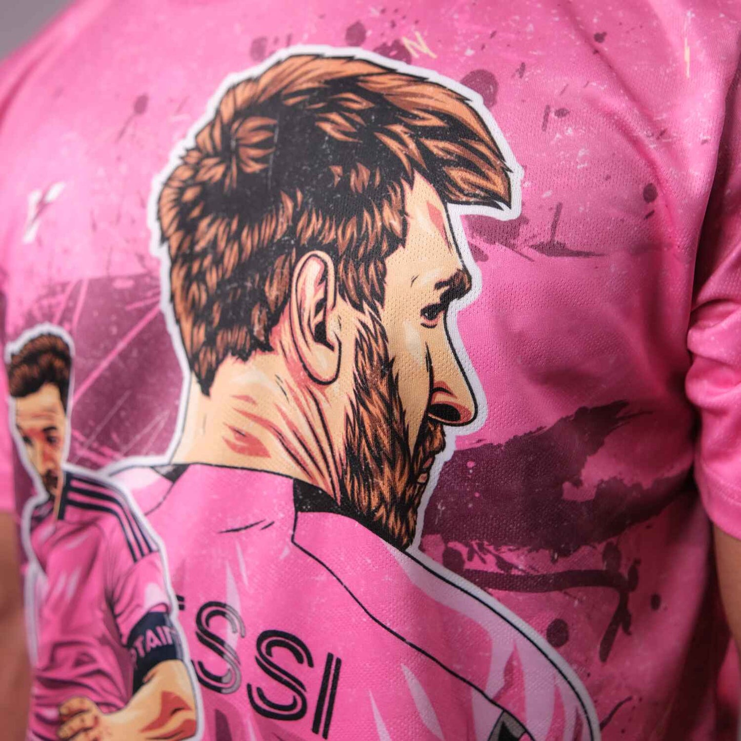 Messi GOAT Football Fan Jersey (YJ Special Fan Edition) – Pink yourjerseyj