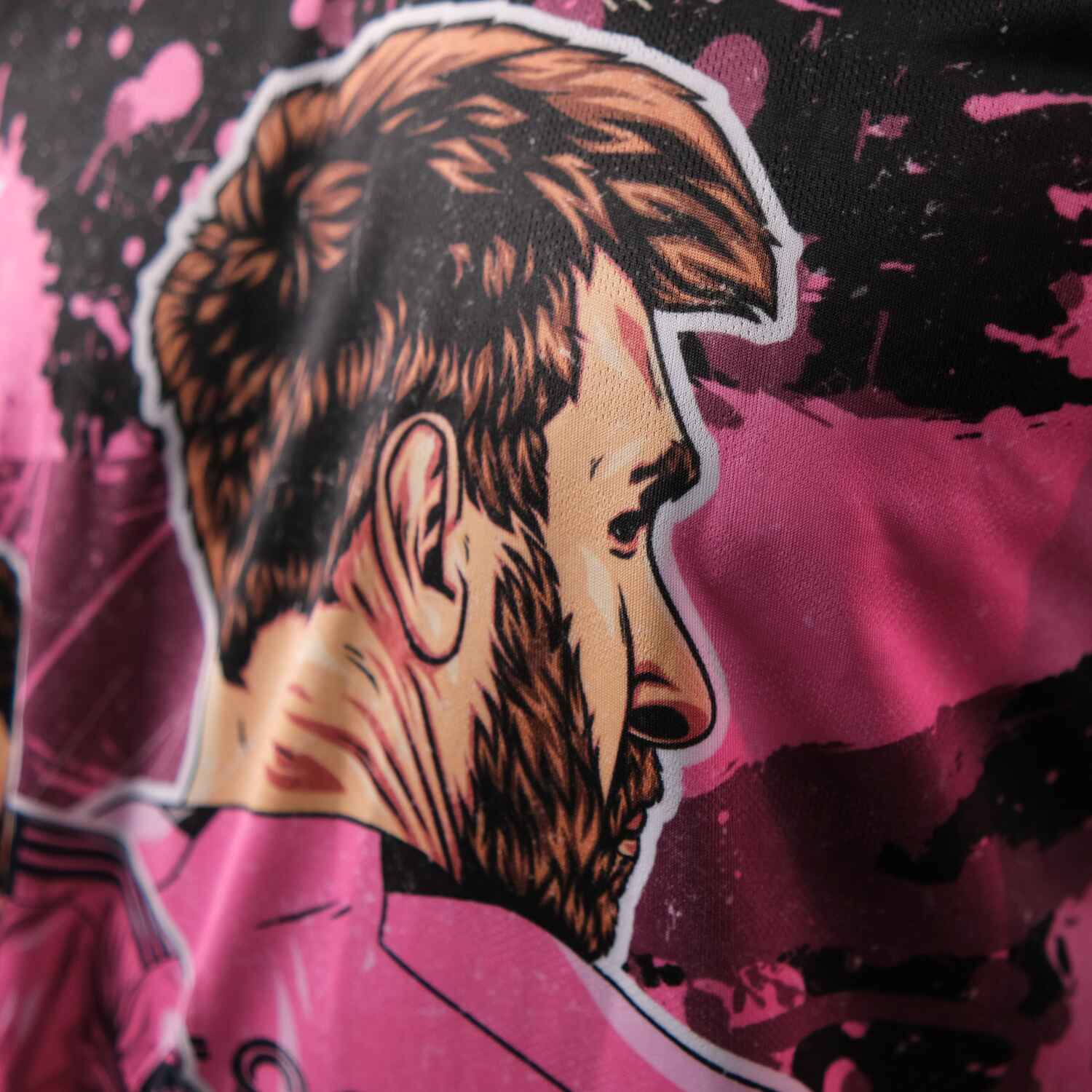 Messi GOAT Football Fan Jersey (YJ Special Fan Edition) – Black & Pink yourjerseyj