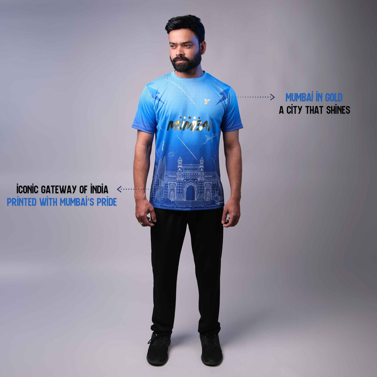 New IPL Mumbai MI Gold Cricket Jersey