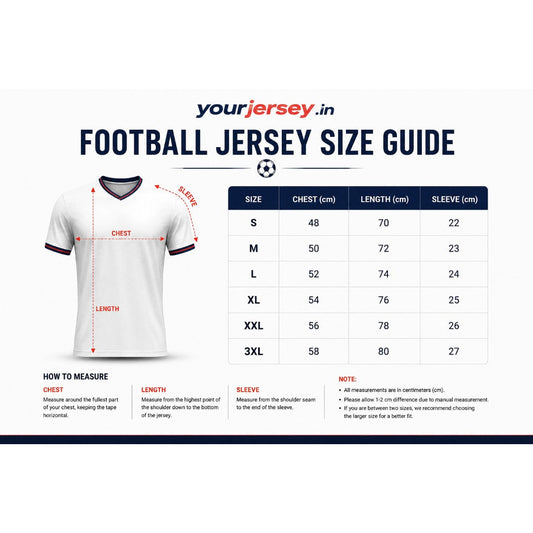 Football Jersey Size Guide