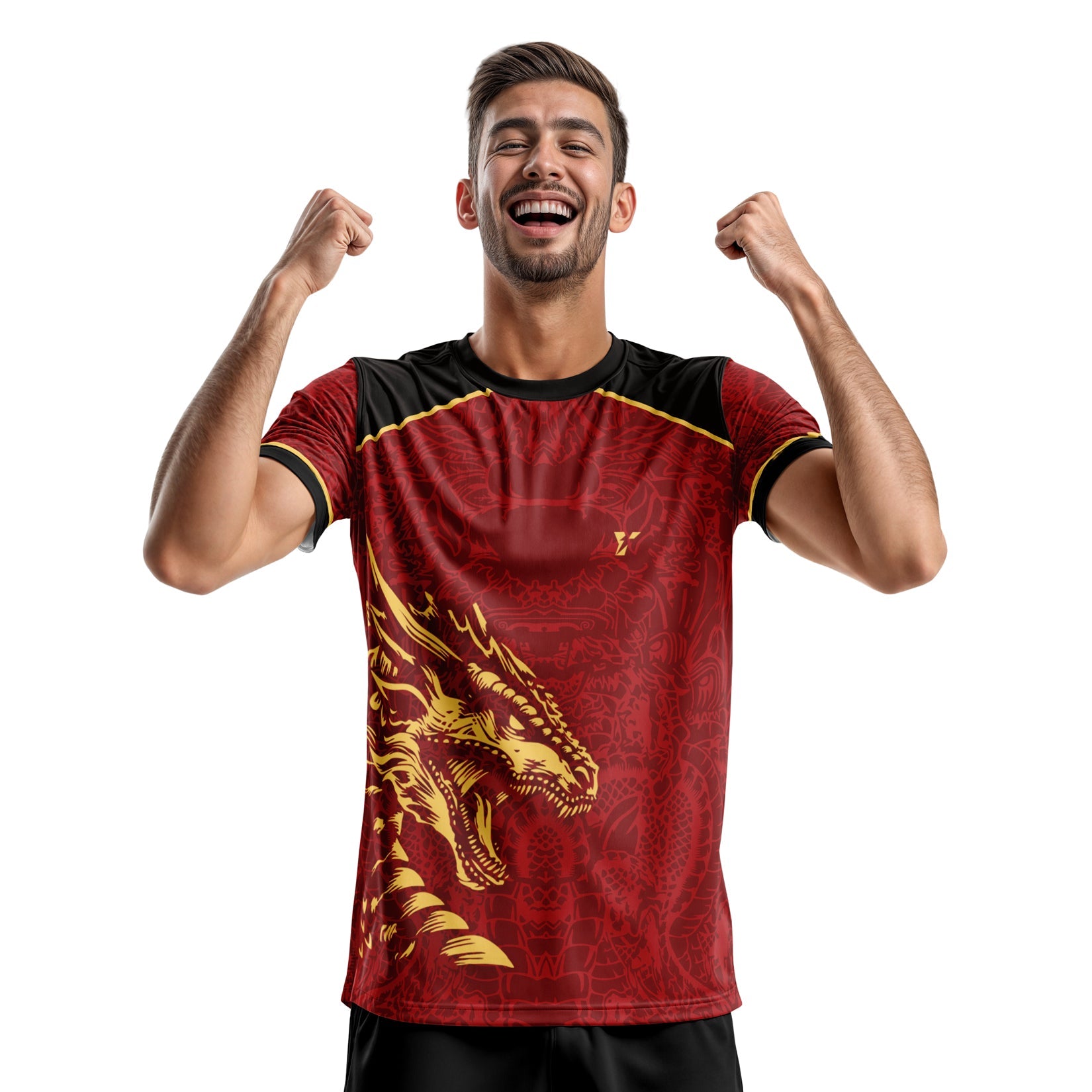 Real Red Dragon Fury Football Jersey | Custom Name & Number | Sizes 2Y to 4XL your jersey