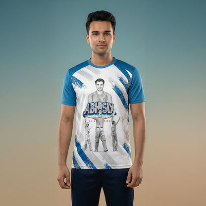 ABHISIX Sharma India T20 Cricket Jersey 2026 – Player Edition Sports Jersey | Custom Name & Number Personalized Cricket T-Shirt for Kids, Men & Women | Breathable Sportswear 2Y–4XL