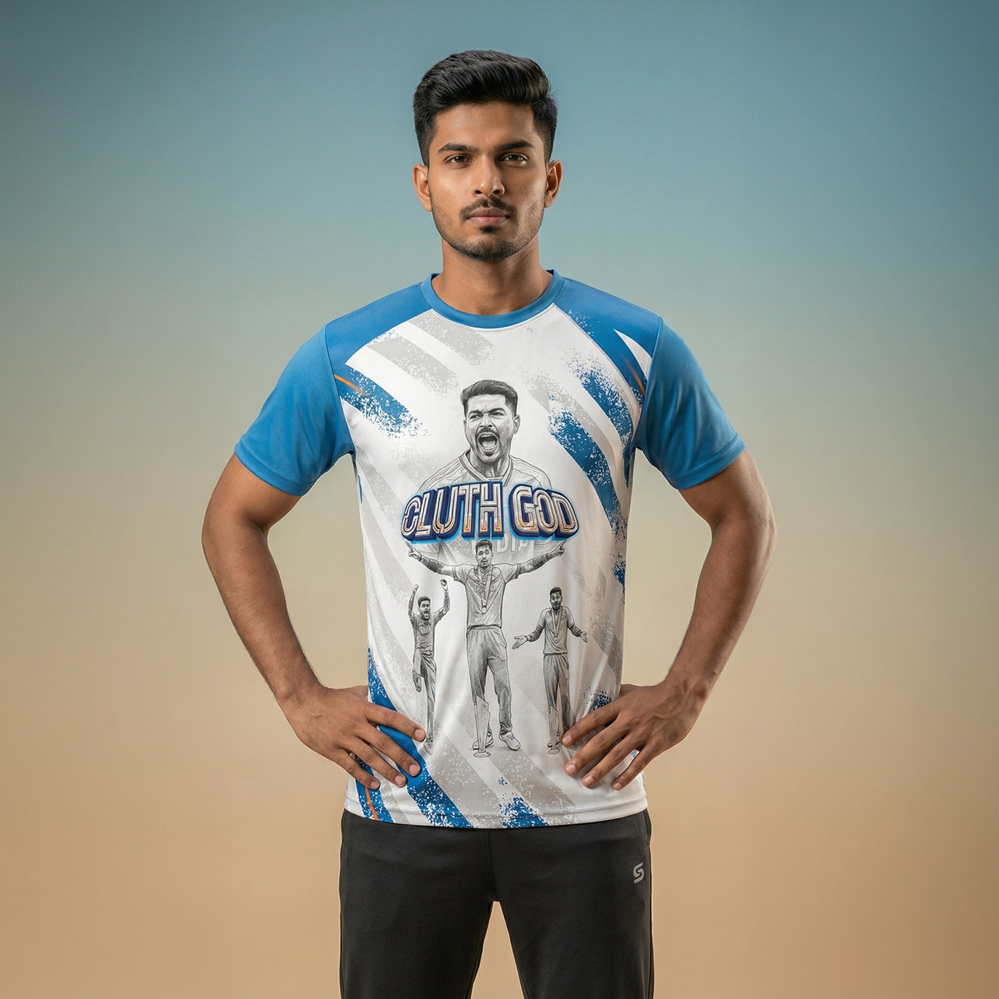 CLUTCH GOD Hardik 33 India T20 Cricket Jersey 2026 – Player Edition Sports Jersey | Custom Name & Number Personalized Cricket T-Shirt for Kids, Men & Women | Breathable Sportswear 2Y–4XL
