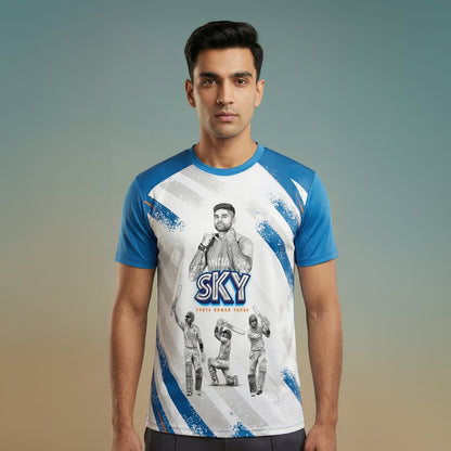 KUNG FU Pandya 33 India T20 Cricket Jersey 2026 – Player Edition Sports Jersey | Custom Name & Number Personalized Cricket T-Shirt for Kids, Men & Women | Breathable Blue Indian Sportswear 2Y–4XL