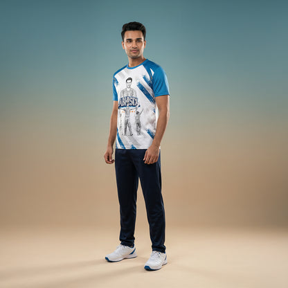 ABHISIX Sharma India T20 Cricket Jersey 2026 – Player Edition Sports Jersey | Custom Name & Number Personalized Cricket T-Shirt for Kids, Men & Women | Breathable Sportswear 2Y–4XL