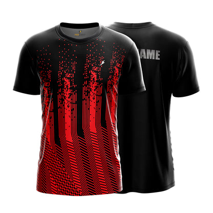 Custom Sports Jersey for Men & Kids Personalised T-Shirt - Red Code yourjerseyj