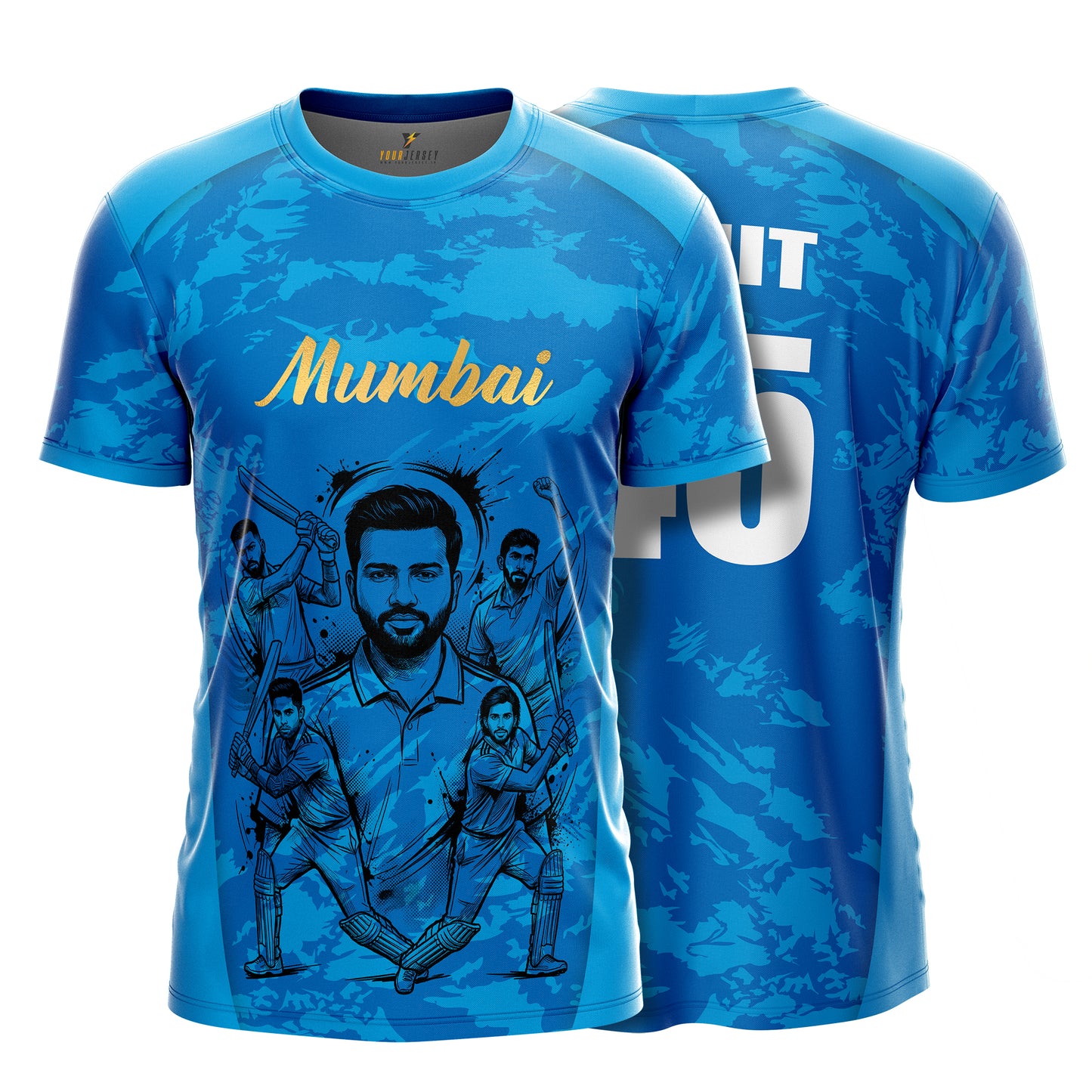 Mumbai Cricket Jersey Gold Edition 2026 with Custom Name & Number | Personalized Mumbai Sports Jersey for Men, Women & Kids | Cricket T-Shirt Sizes 2Y–4XL