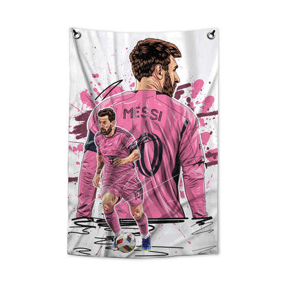 Leo Messi Canvas Wall Flag