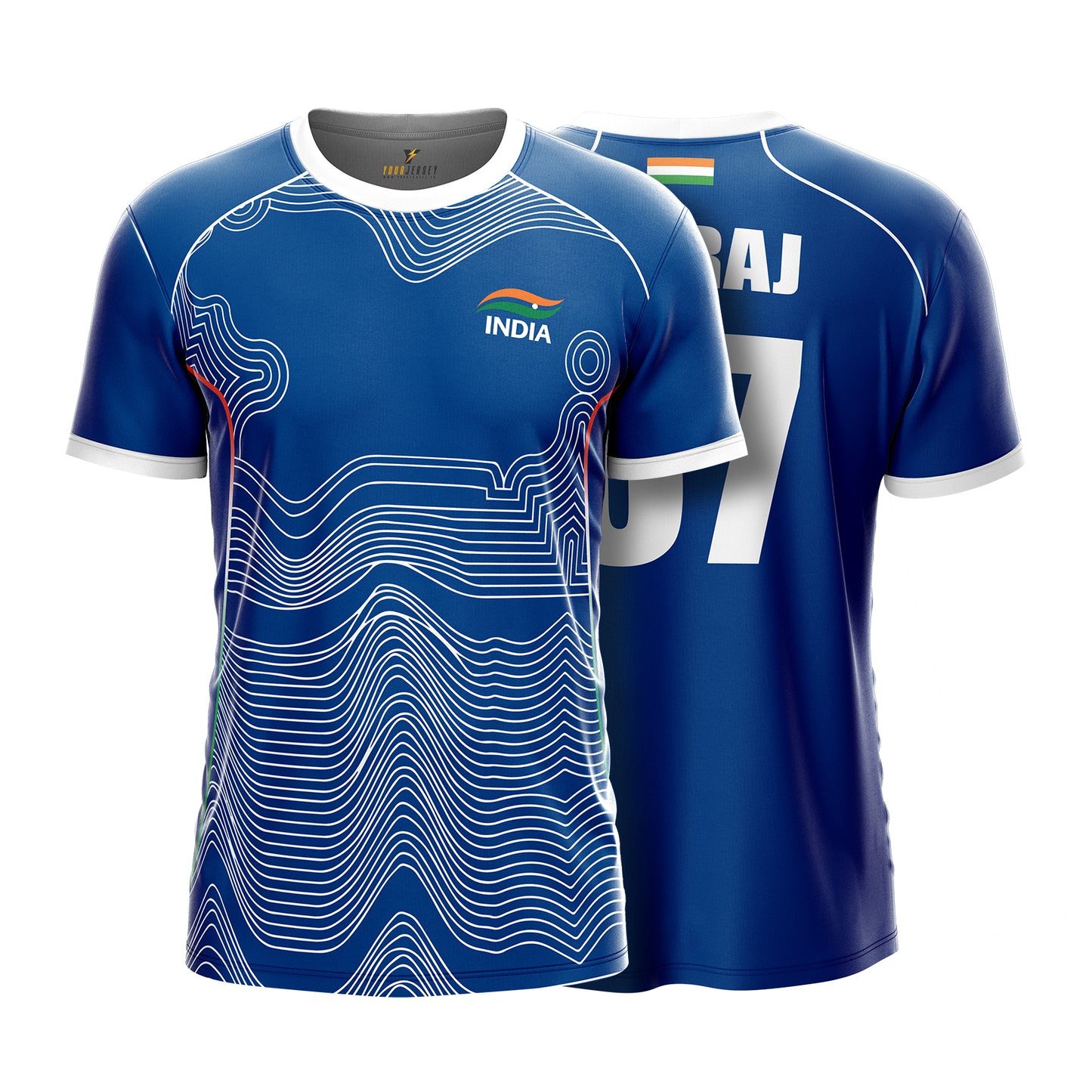 Team India Jersey 2026 | Common Games India Jersey | Blue India Sports Jersey for Men Women & Kids | AiroFab Breathable Fabric | Custom Name & Number