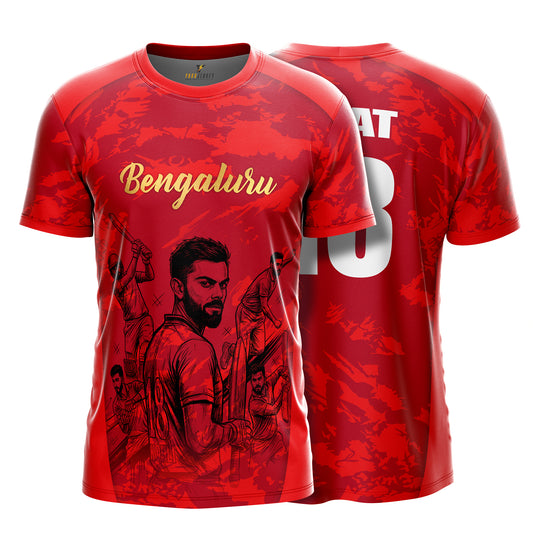 Bangalore Cricket Jersey Gold Edition 2026 with Custom Name & Number | Personalized Cricket T-Shirt for Men, Women & Kids | Sizes 2Y–4XL