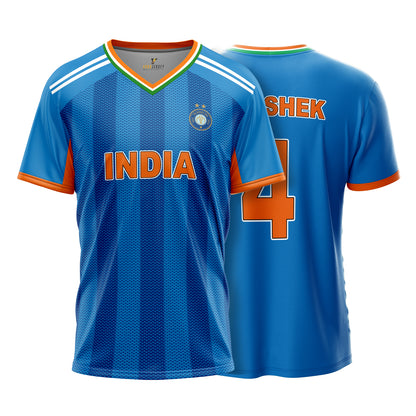 Indian T20 Jersey 2026 Blue V Neck
