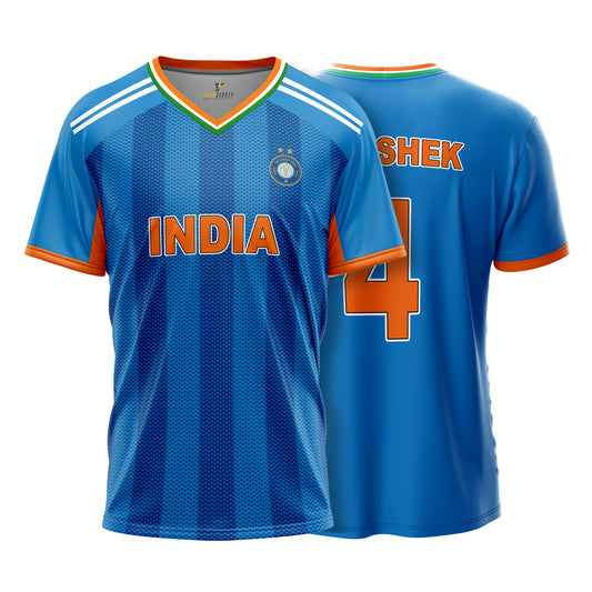 Indian T20 Jersey 2026 Blue V Neck