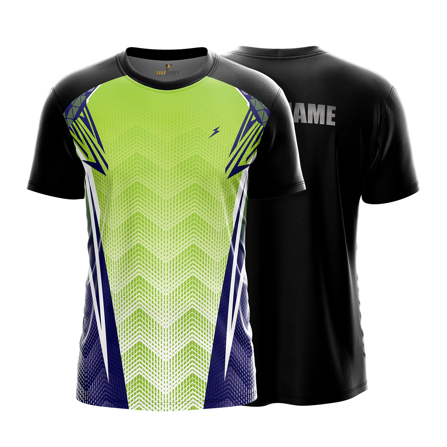 Custom Sports Jersey for Men & Kids Personalised T-Shirt - Lime Strike yourjerseyj