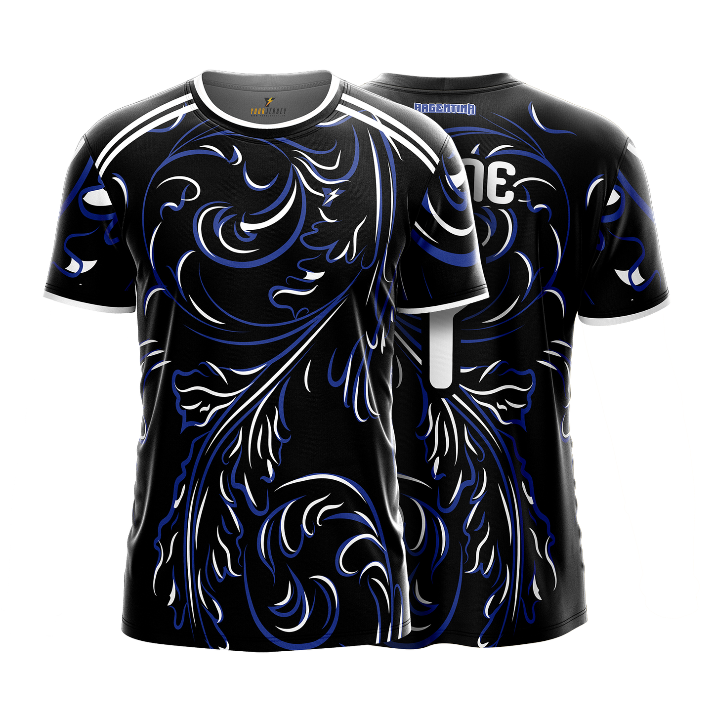 Argentina Away Football Jersey 2026 – Black & Blue Fan Jersey for Men, Women, Boys & Kids with Custom Name and Number