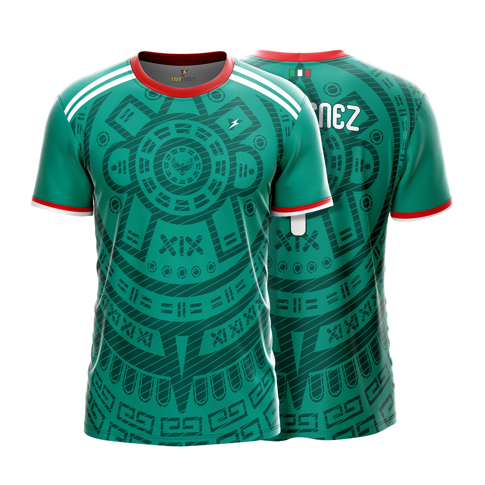 Mexico 2026 Football Jersey – Red & Yellow Custom Name & Number (Copy) yourjerseyj