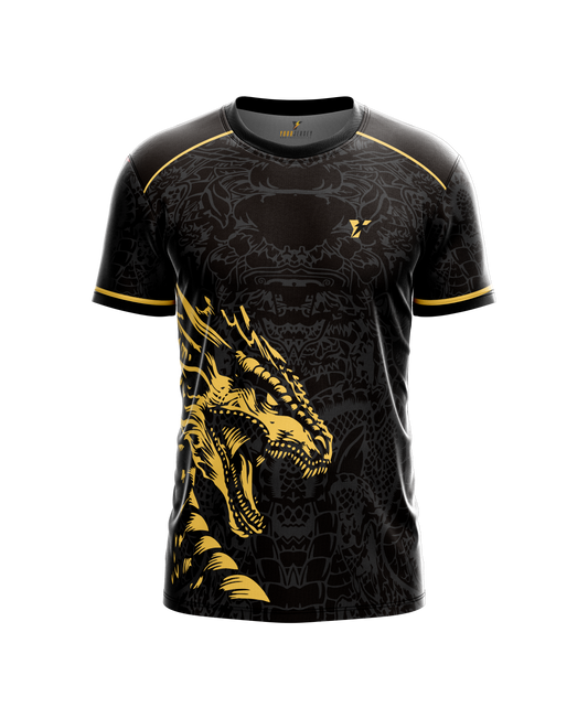 Real Dragon Fury Football Jersey | Custom Name & Number | 3 Colors: Red | Black | Green | Sizes 2Y to 4XL your jersey