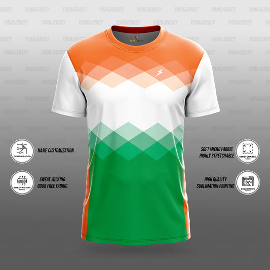 Custom Name Printed Multi Sports Jersey for School & Sports Events - Gradient Blocks f5