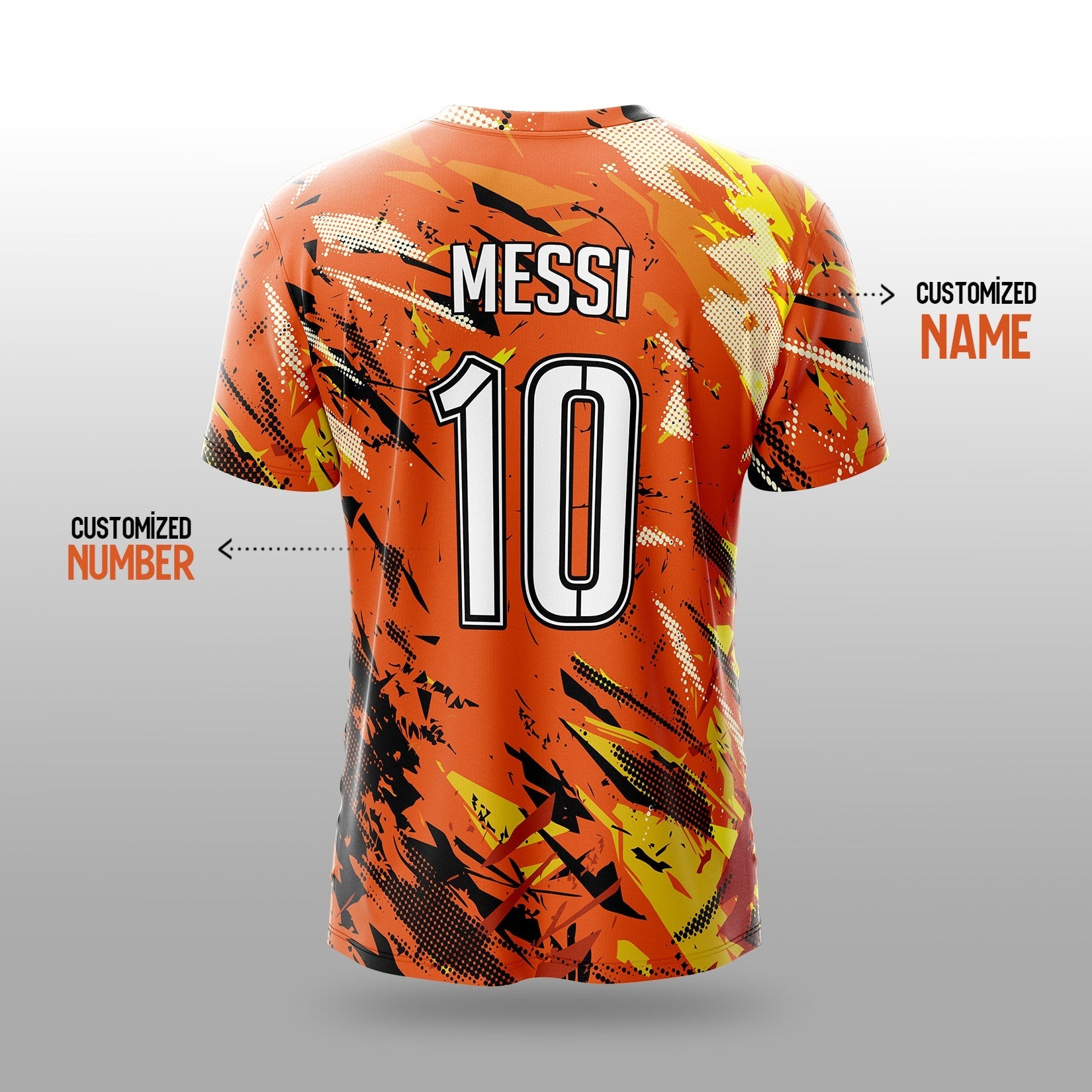 The King Orange Lion Jersey – Royal Lion Crown Graphic – Sizes 2Y to 4XL your jersey