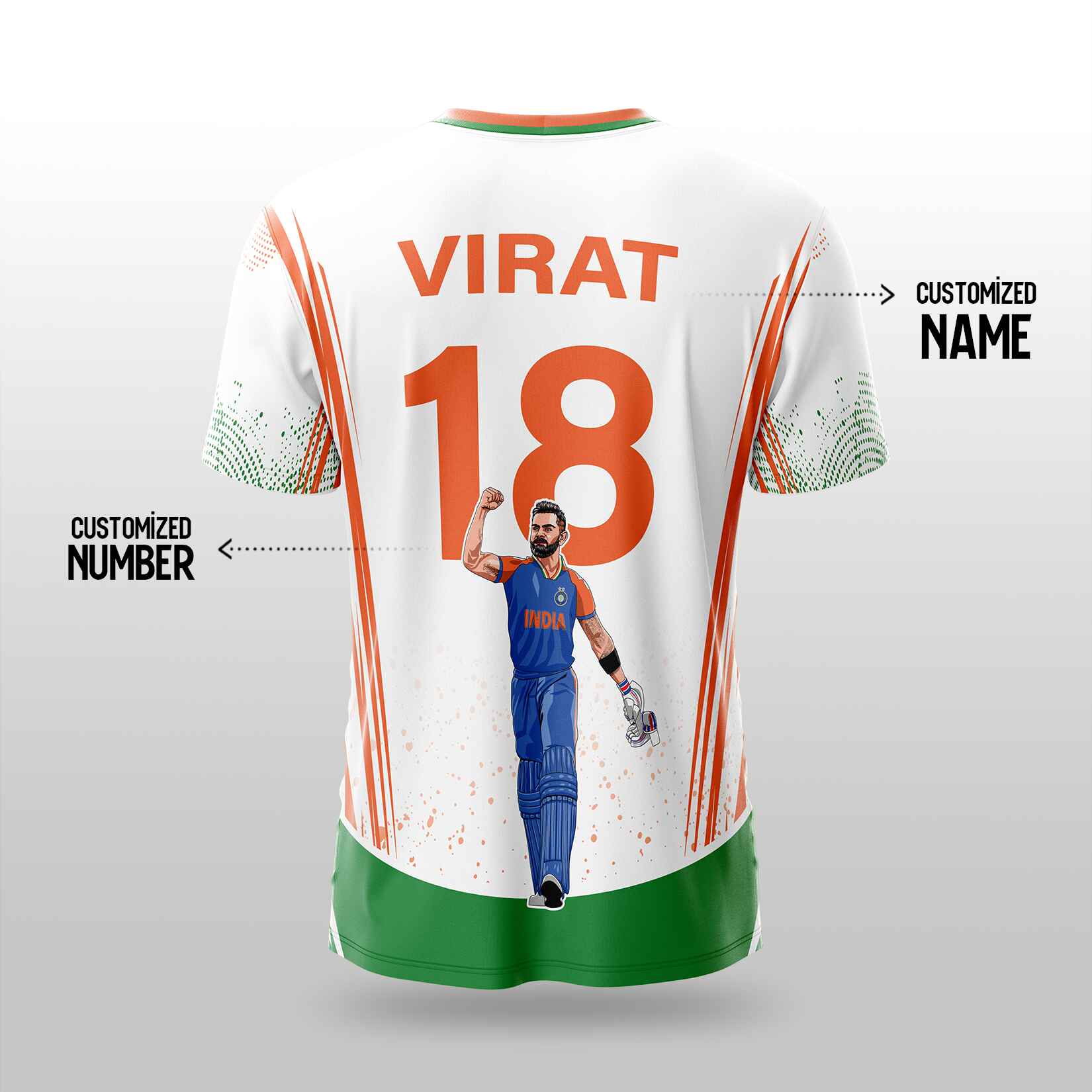 King Kohli GOAT Edition Jersey-White yourjerseyj