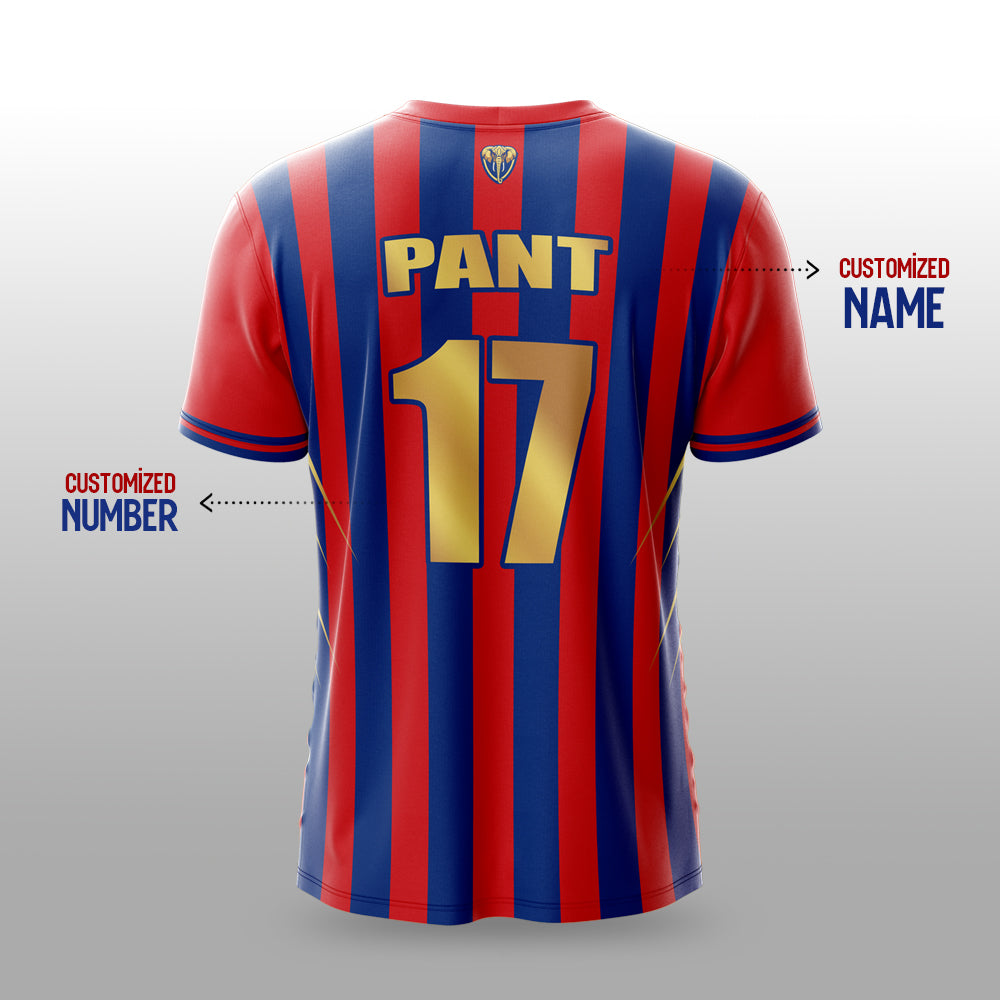 IPL Lucknow Cricket Jersey 2026 | Custom Name & Number | Personalized IPL Style Cricket T-Shirt for Men, Women & Kids | AiroFab Breathable Sportswear | Fan Edition | Sizes 2Y–4XL