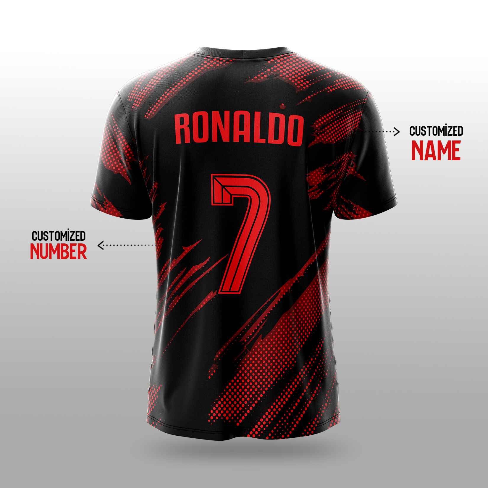 Hidden Lion Custom Sports Jersey  – Black & Red Graphic Design your jersey