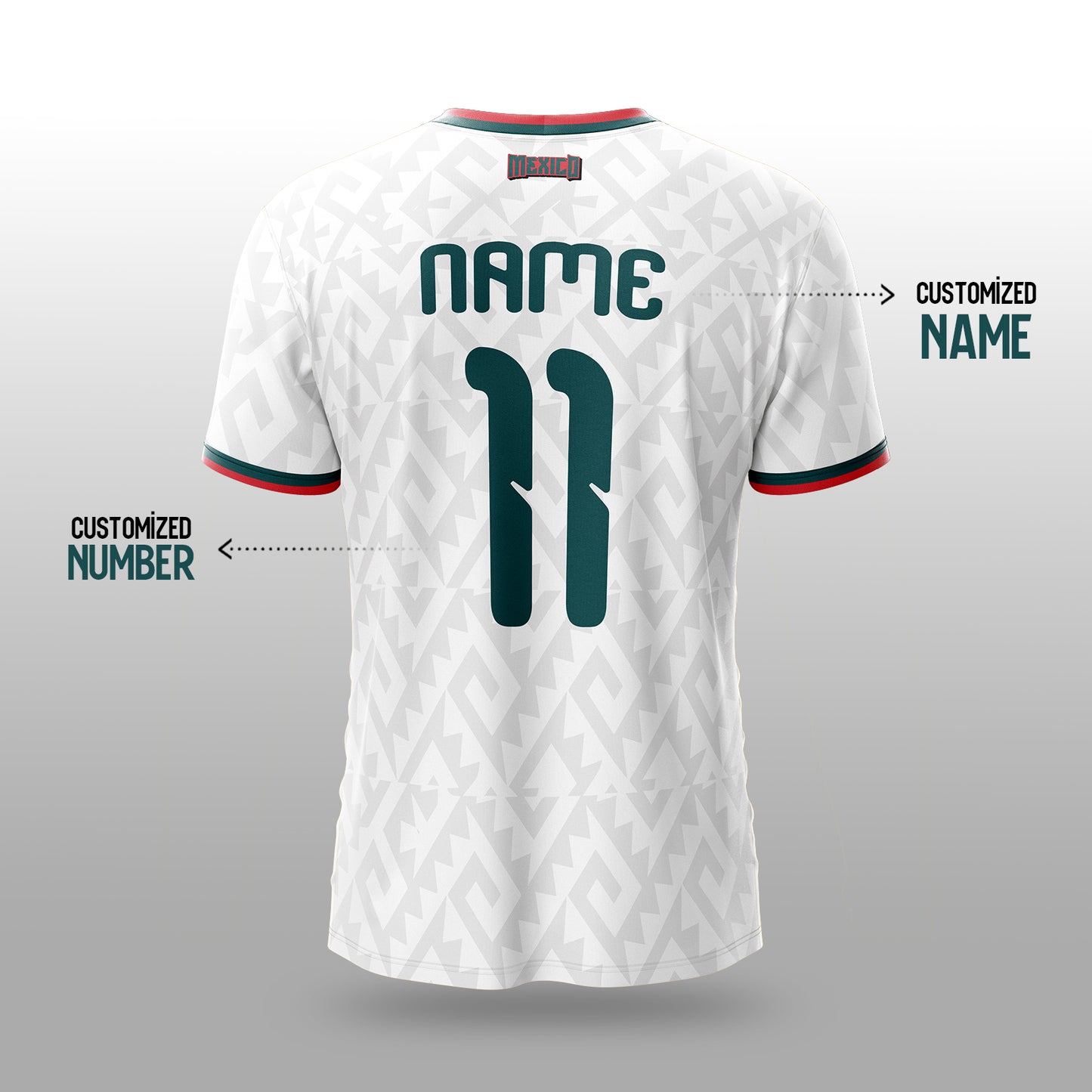 Mexico Away Football Jersey 2026 – White Fan Jersey for Men, Women, Boys & Kids with Custom Name and Number