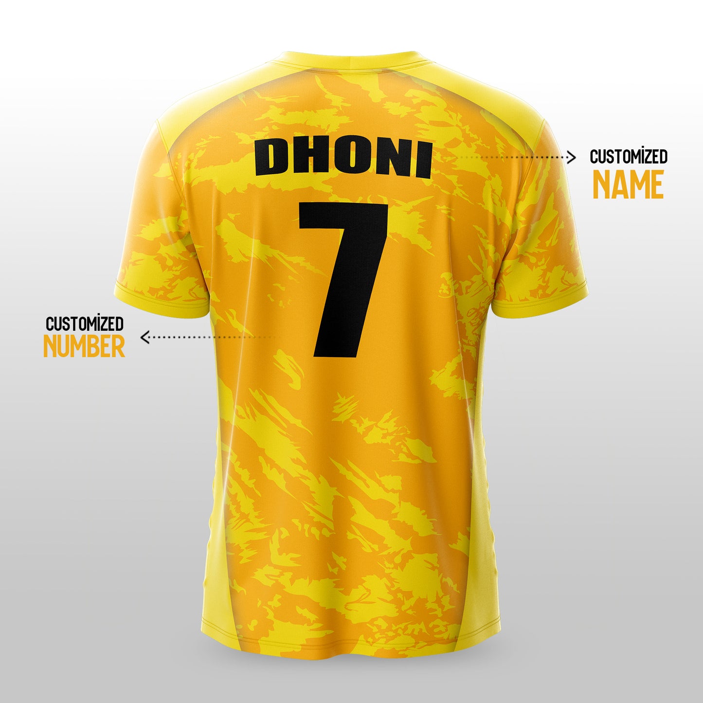 Chennai Cricket Jersey Gold Edition 2026 with Custom Name & Number | Personalized Cricket T-Shirt for Men, Women & Kids | Chennai Sports Jersey Sizes 2Y–4XL