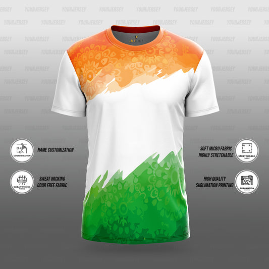 Custom Name Printed Multi Sports Jersey for School & Sports Events - Mandala Accent F6