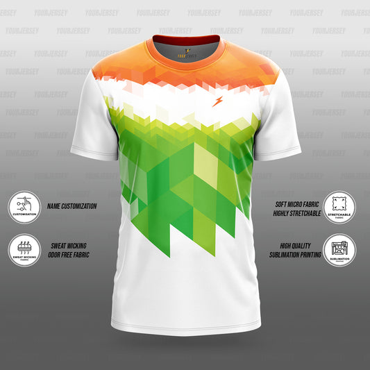 Custom Name Printed Multi Sports Jersey for School & Sports Events - Geometric F4