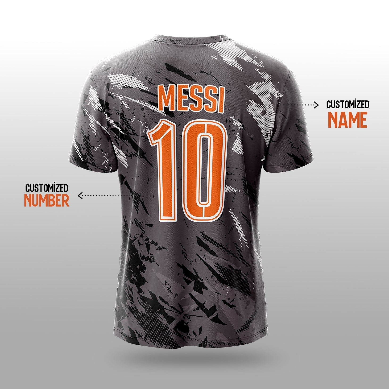 Crowned Lion King Sports Jersey - Royal Grey Graphic Design – Sizes 2Y to XXXXL your jersey