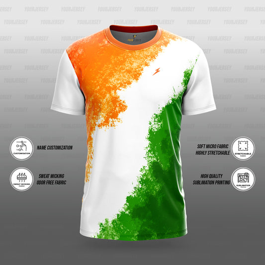 Custom Name Printed Multi Sports Jersey for School & Sports Events - Paint Burst F8